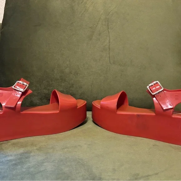 Melissa Mar Red Sandals 8 - Picture 6 of 12